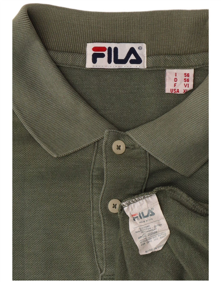 Fila Herren Poloshirt IT 56 XL Grüne Baumwolle