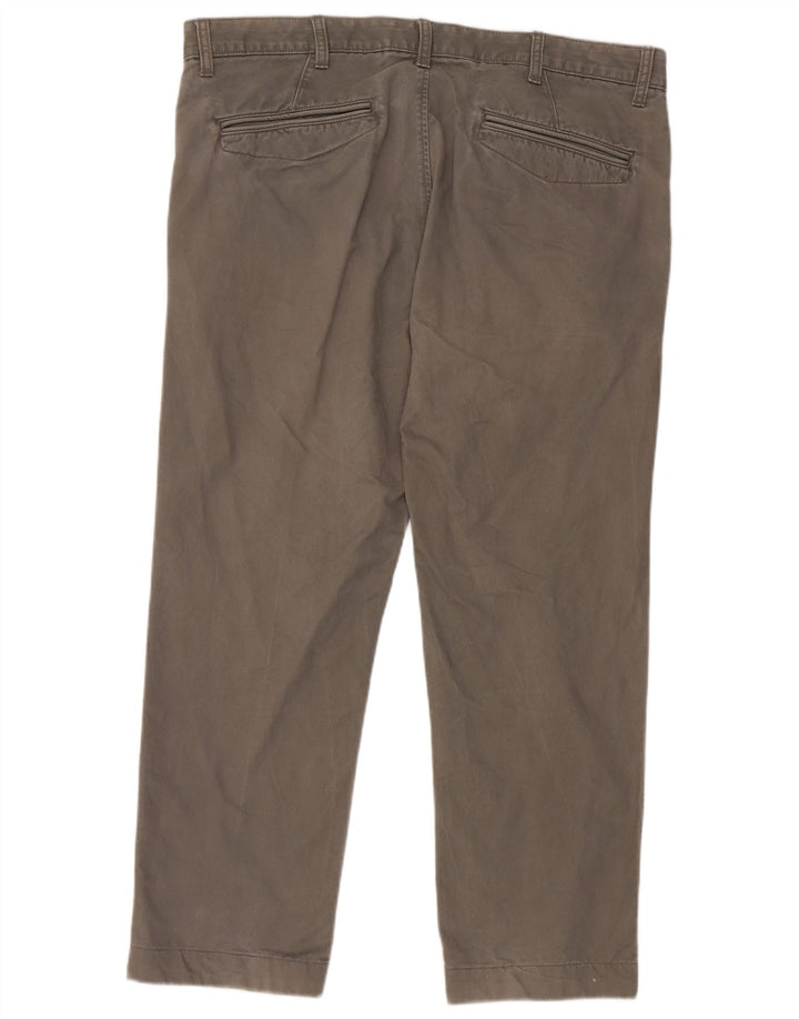 Gerade Herren-Chinohose von Marks & Spencer, W38 L29, graue Baumwolle
