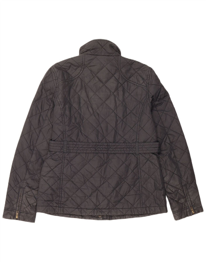 Jack Wills Damen Steppjacke UK 14 Large Schwarz Nylon