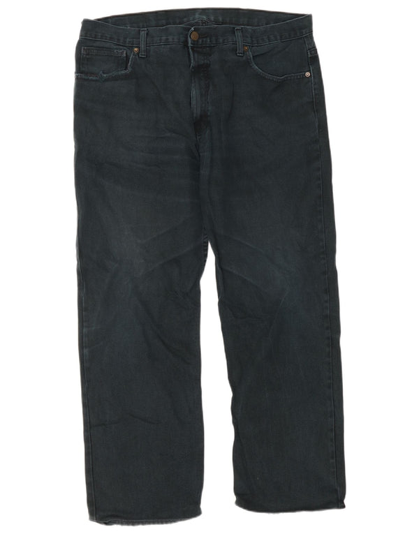 Marks & Spencer Herren Straight Jeans W38 L29 Schwarze Baumwolle