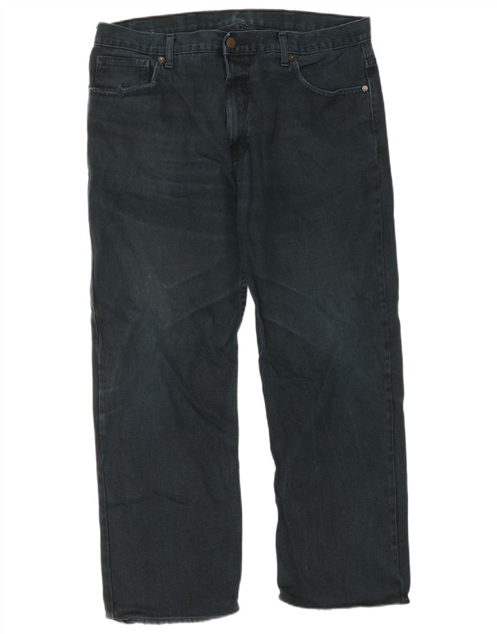 Marks & Spencer Herren Straight Jeans W38 L29 Schwarze Baumwolle