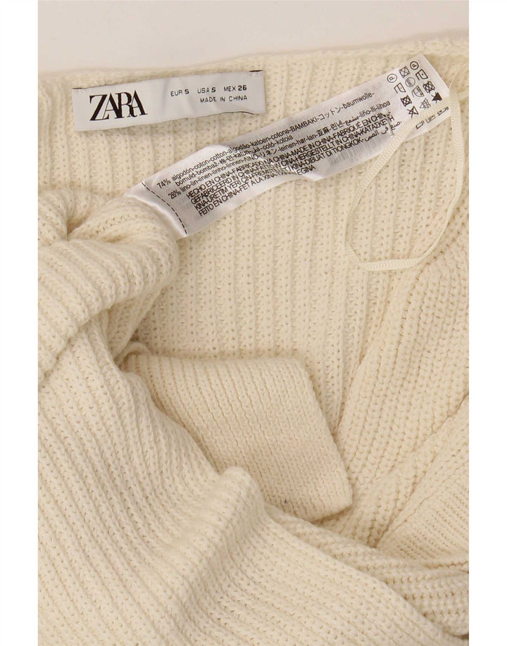 Zara Herren Weste Tank Top Small Beige Baumwolle