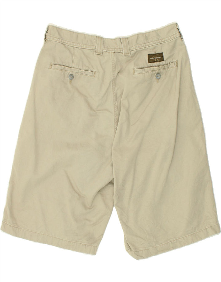CALVIN KLEIN Herren Chinoshorts W32 Mittelbeige Baumwolle