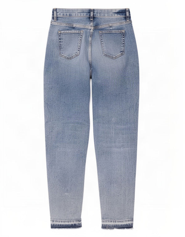 Marks & Spencer Damen Mom Tapered Jeans UK 12 Medium W32 L28 Blau