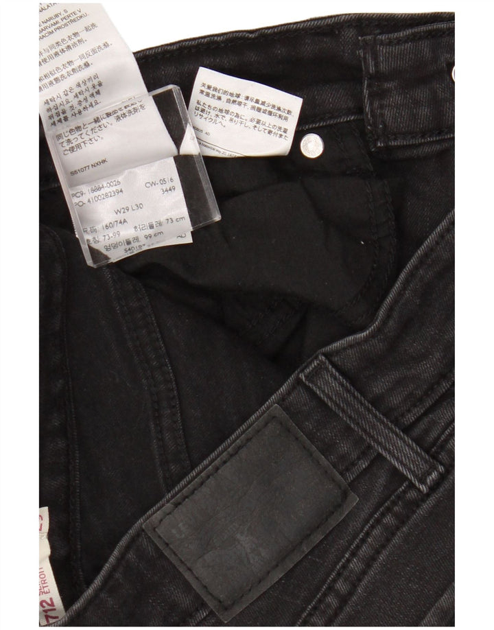Levi's Damen 712 Slim Jeans W29 L30 Graue Baumwolle