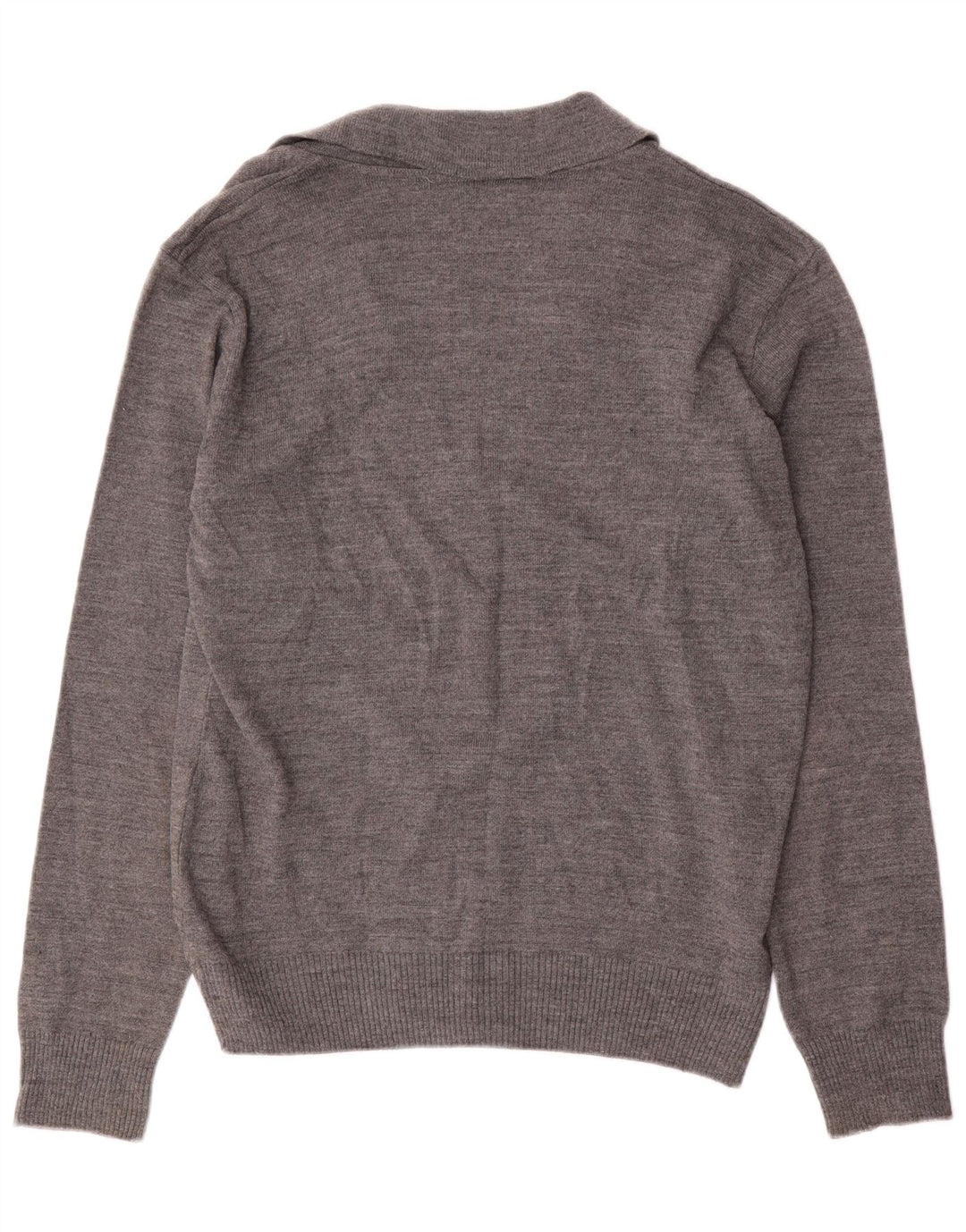 El Charro Herren-Cardigan-Pullover XL aus grauer Wolle