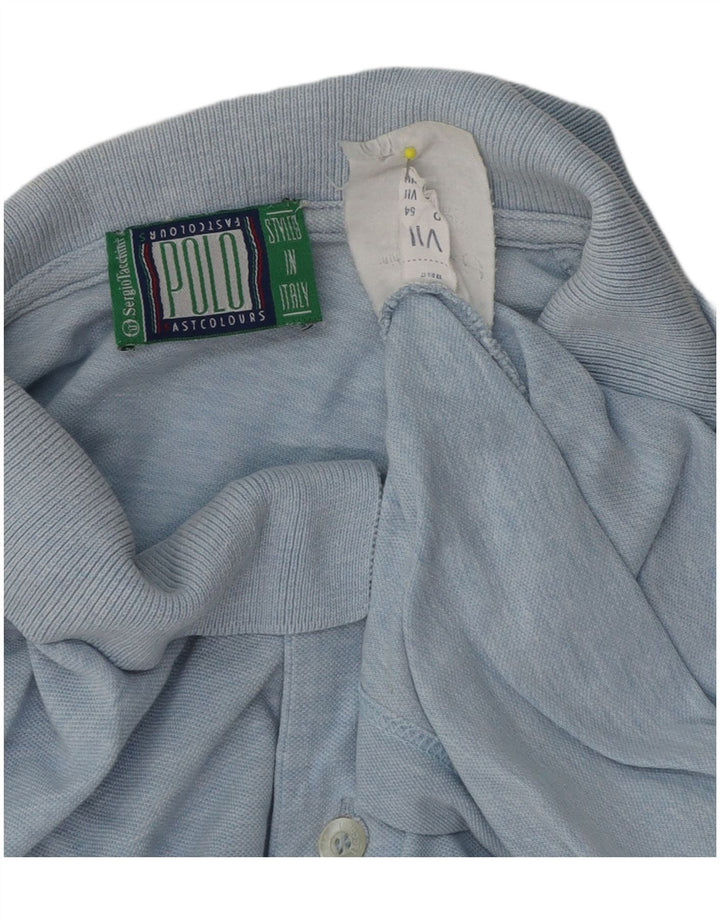 Sergio Tacchini Herren Poloshirt IT 54 XL Blau Baumwolle