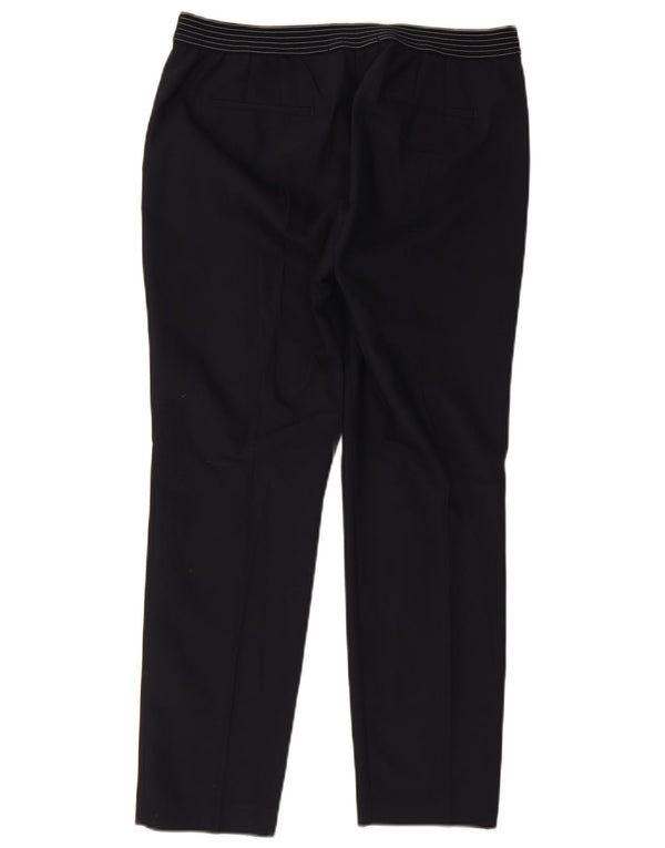 Zara Damen Slim Hose XL W32 L28 Marineblau