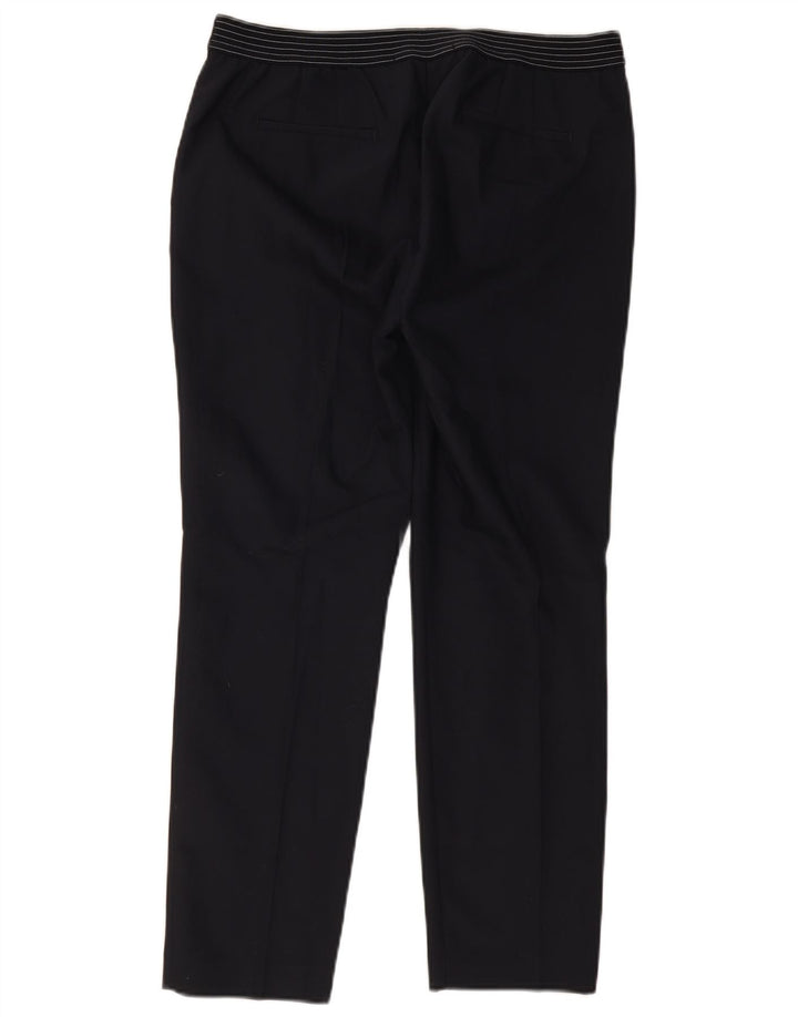 Zara Damen Slim Hose XL W32 L28 Marineblau