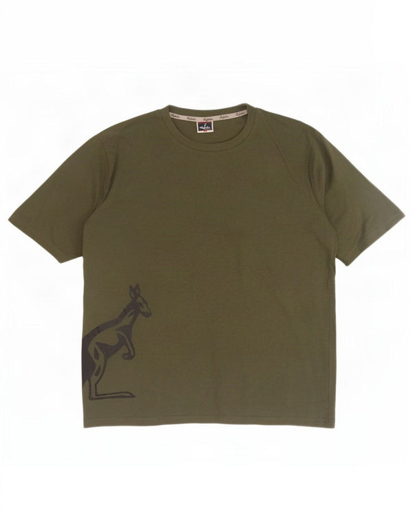 AUSTRALIAN L'ALPINA Herren-T-Shirt mit Grafik, groß, Khaki, Baumwolle