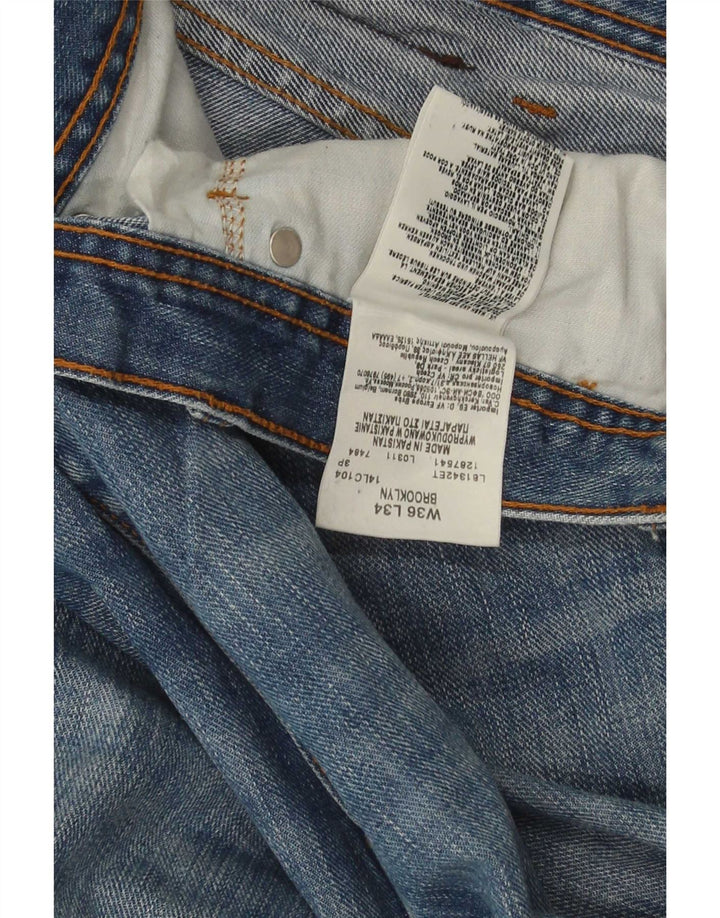 Lee Herren Brooklyn Straight Jeans W36 L31 Blaue Baumwolle
