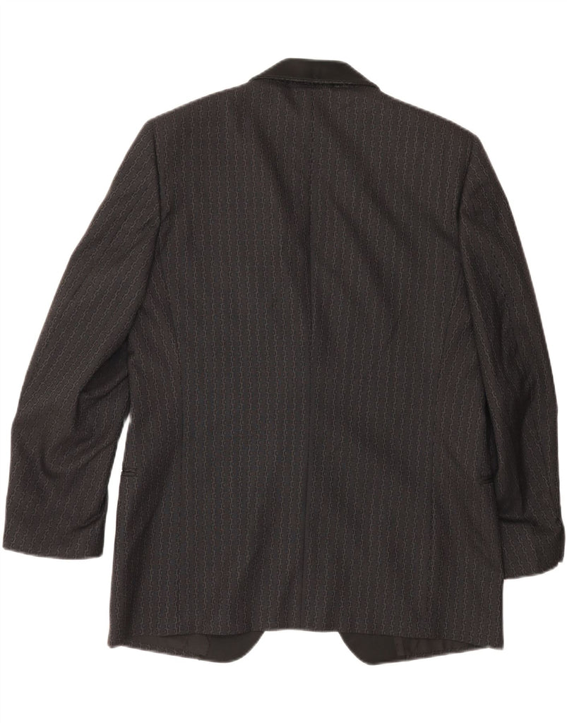 YVES SAINT LAURENT Mens 1 Button Blazer Jacket IT 50 Large Grey Striped Vintage Yves Saint Laurent and Second-Hand Yves Saint Laurent from Messina Hembry 