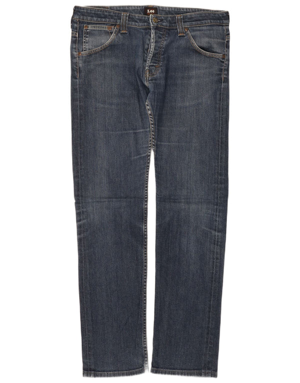 LEE Damen Powell Slim Jeans W34 L34 Marineblaue Baumwolle