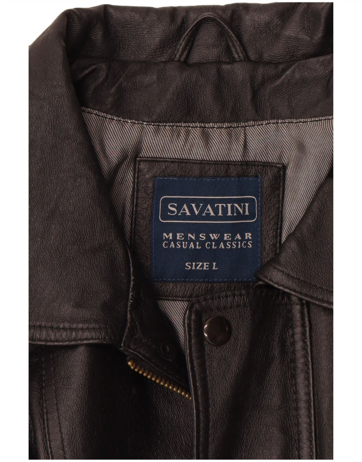 Vintage Herren Lederjacke UK 40 Großes schwarzes Leder