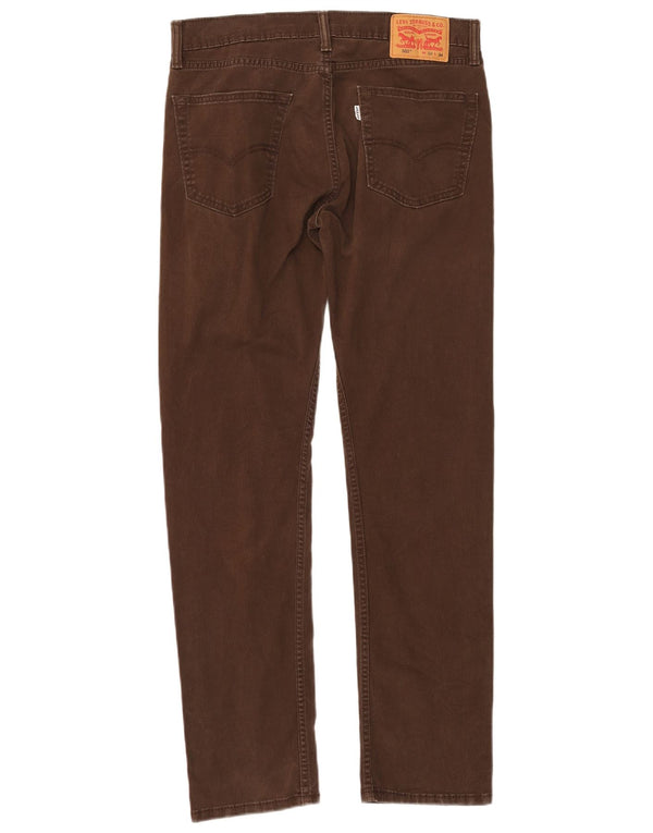 LEVI'S Mens 502 Slim Tapered Jeans W32 L34 Brown Cotton