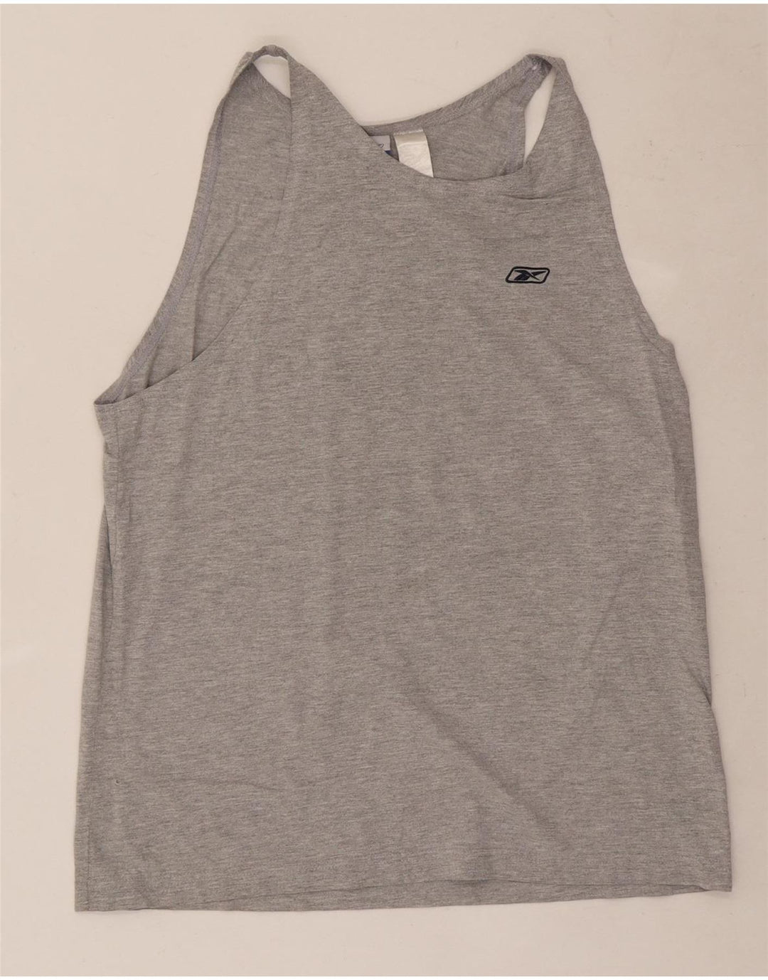 Reebok Herren-Trägershirt aus mittelgrau gefleckter Baumwolle