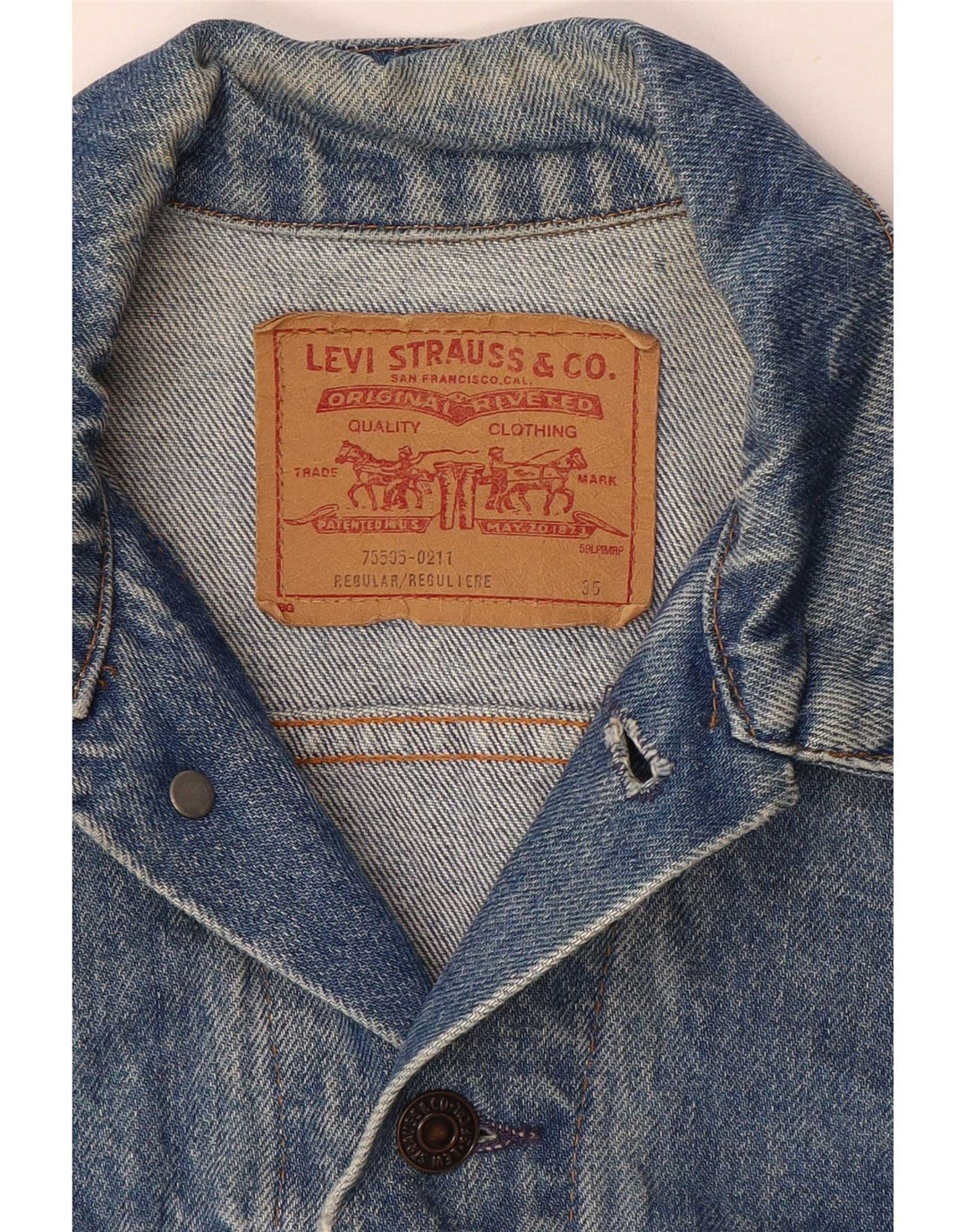 Levi's Damen Jeansjacke UK 8 Small Blau