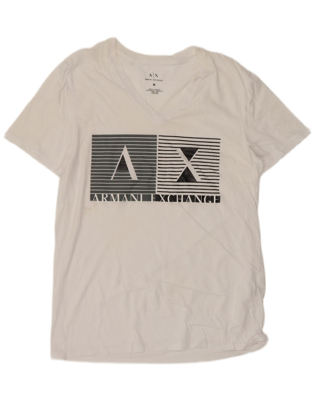 Armani Exchange Herren-T-Shirt mit Grafik, mittelweiße Baumwolle