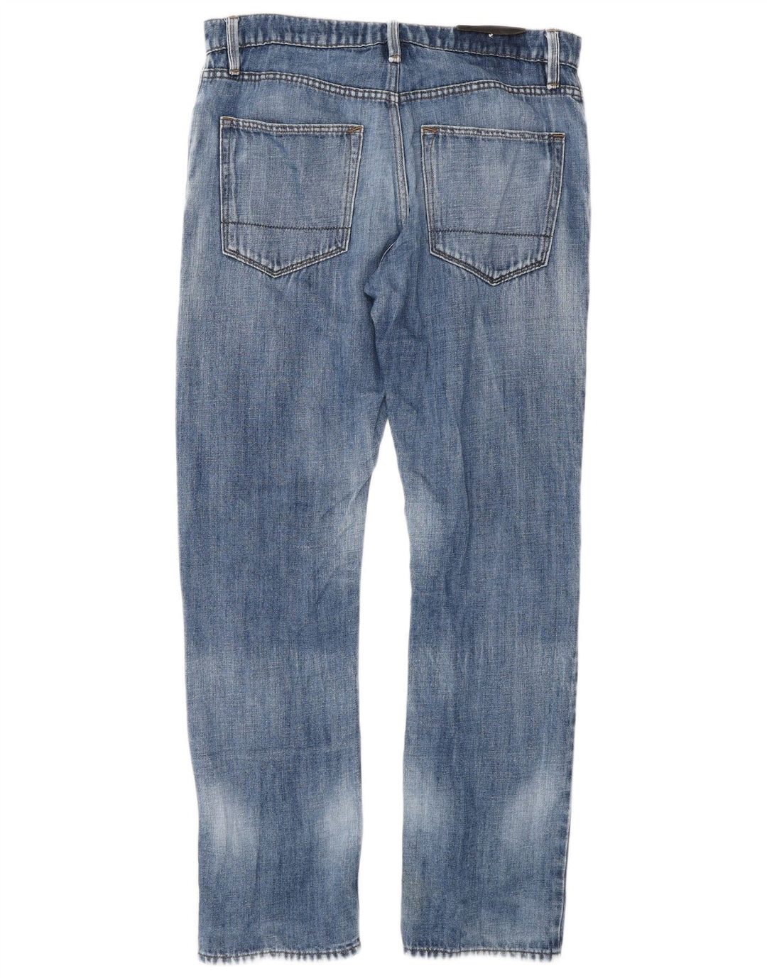 Marks & Spencer Herren Straight Jeans W32 L31 Blaue Baumwolle