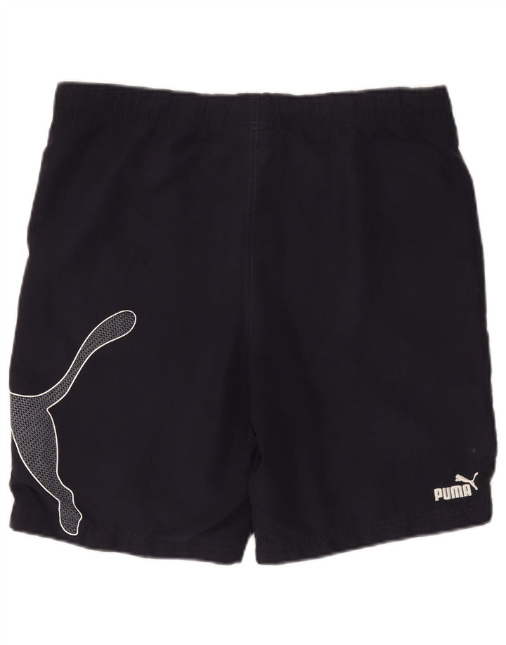 PUMA Herren Graphic Sport Shorts Small Marineblau Baumwolle