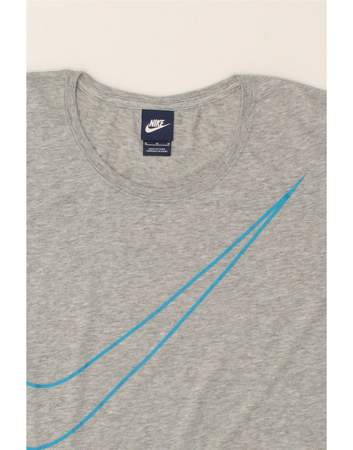 NIKE Womens Oversized Graphic T-Shirt Top UK 14 Medium Grey | Vintage Nike | Thrift | Second-Hand Nike | Used Clothing | Messina Hembry 