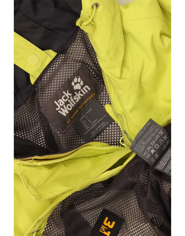 Jack Wolfskin Herren Kapuzen-Regenjacke UK 12 Mittelgelbes Polyamid