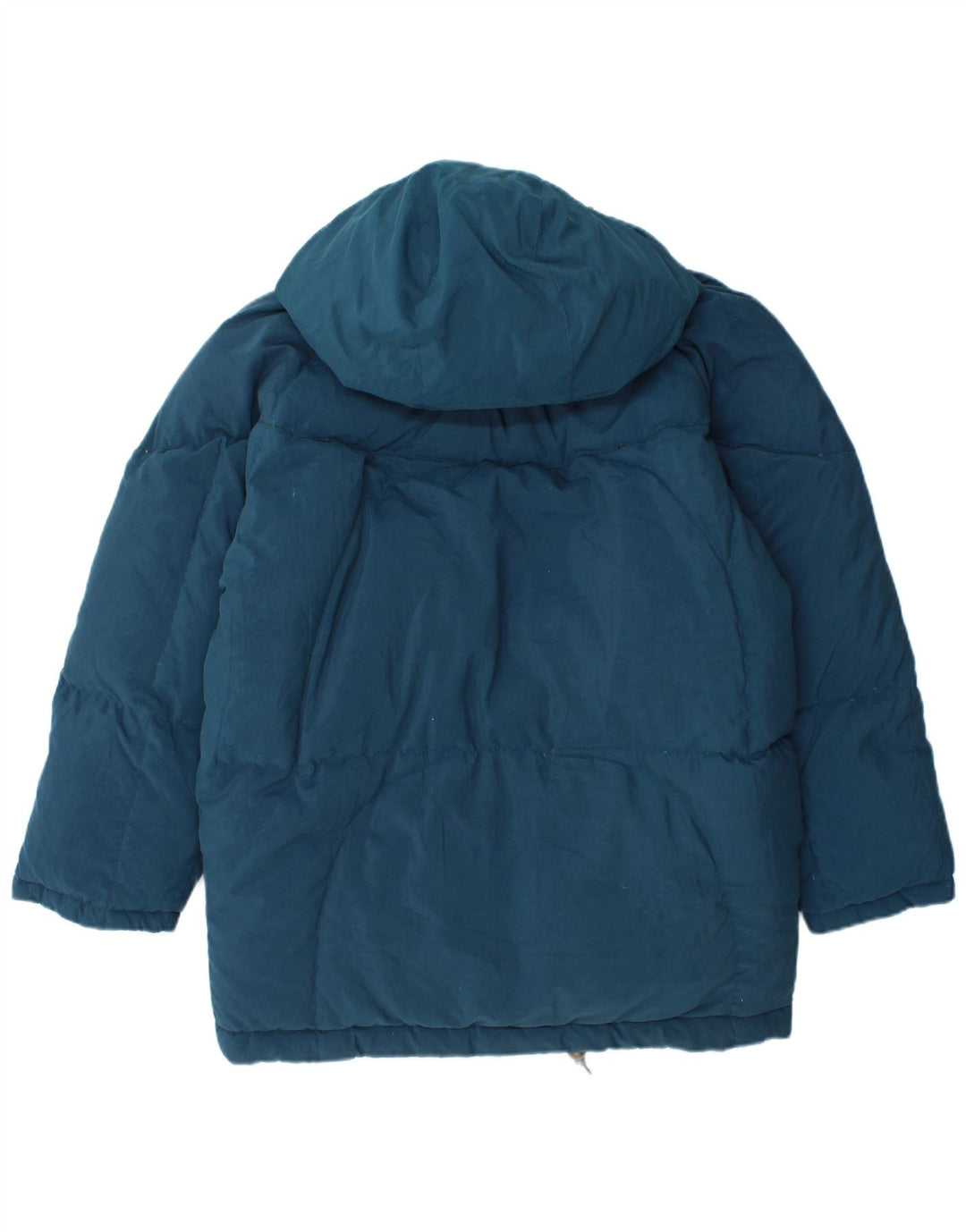 BRUGI Damen Übergroßer, wattierter Mantel mit Kapuze IT 44 Mittelblaues Polyester