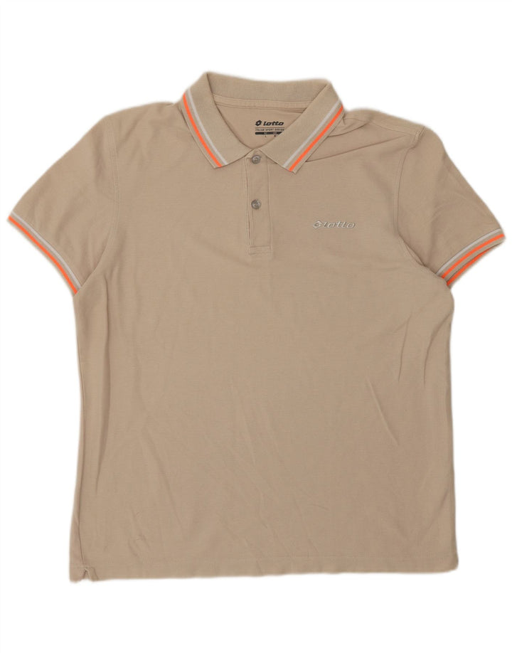 Lotto Herren-Poloshirt, groß, beige Baumwolle