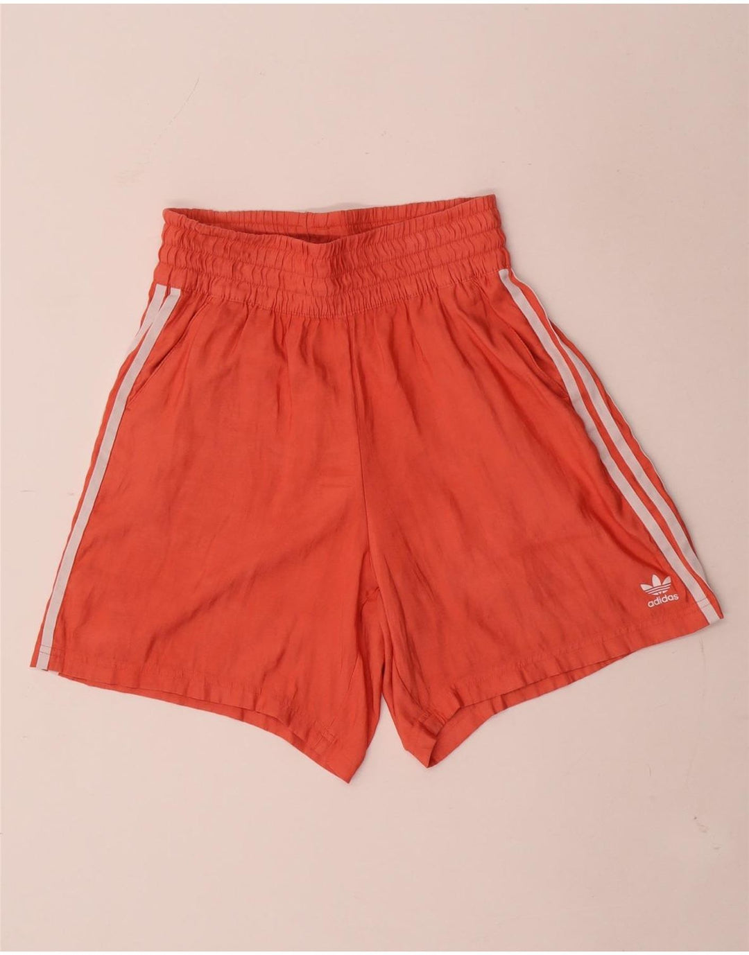 Adidas Damen Sportshorts UK 10 Small Orange Polyester