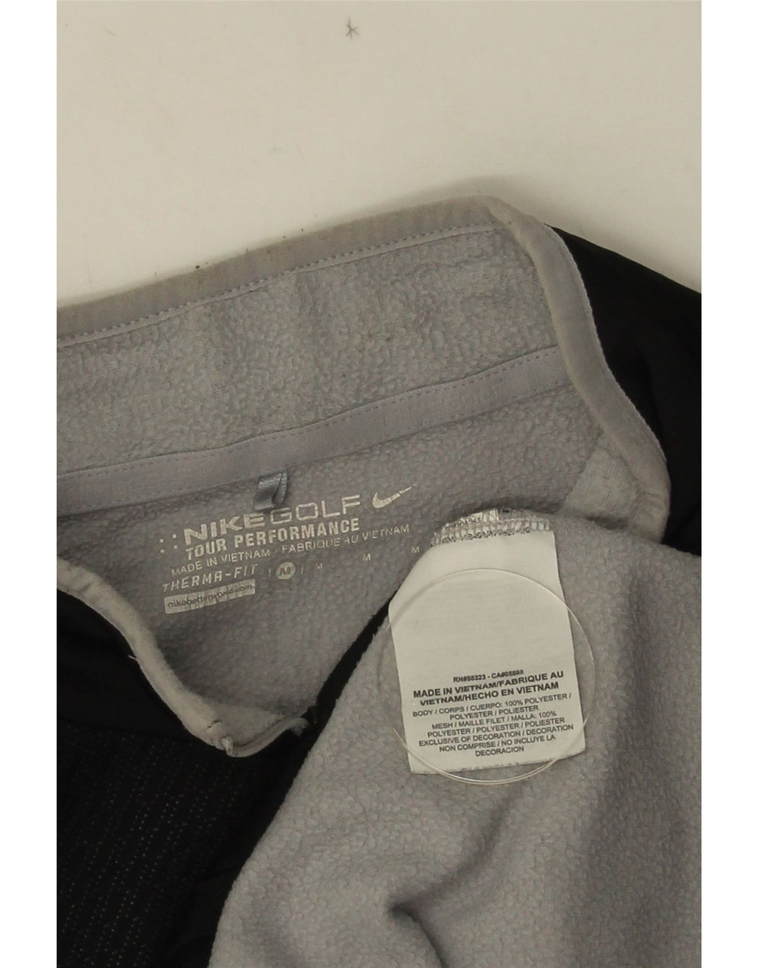 NIKE Herren Therma-Fit Zip Neck Sweatshirt Pullover Medium Schwarz Polyester