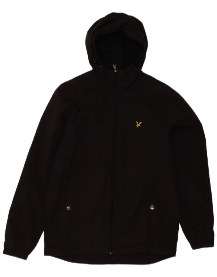 Lyle & Scott Herren-Windbreakerjacke mit Kapuze, UK 36, Größe S, grau, Polyester