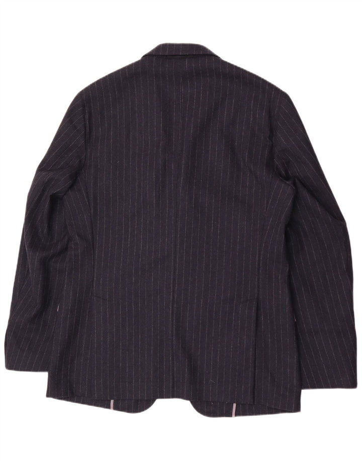 Brooksfield Herren-Blazer mit 3 Knöpfen, IT 50, groß, marineblau, Nadelstreifen