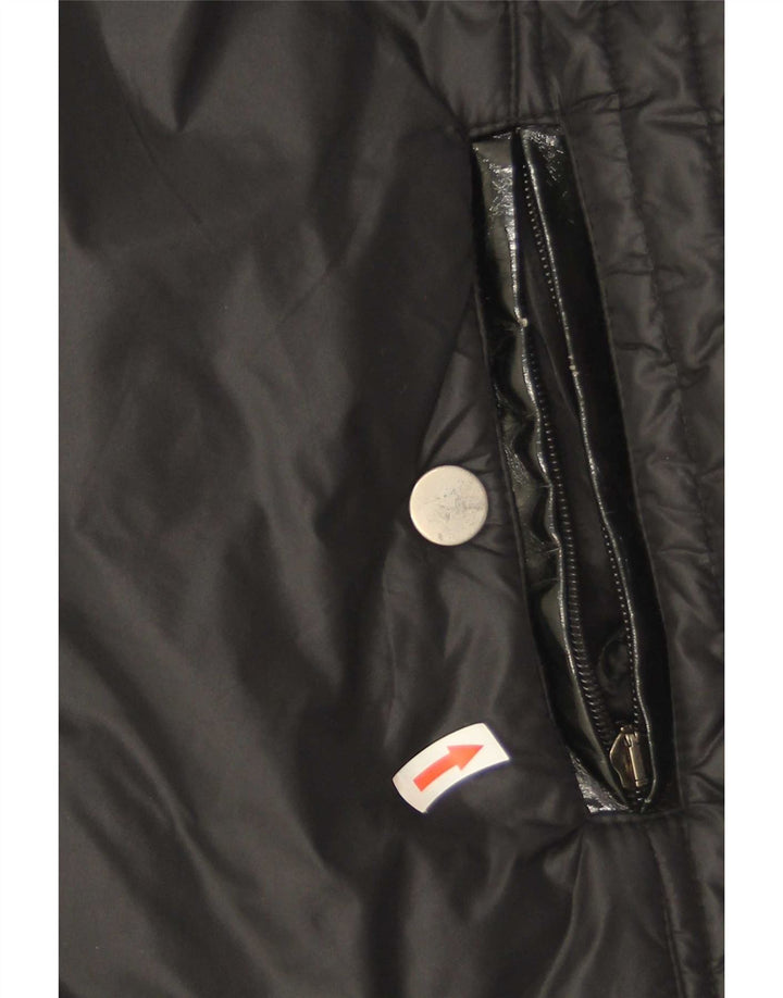 Fiorella Rubino Damen Wattierter Mantel UK 20 2XL Schwarz Polyamid