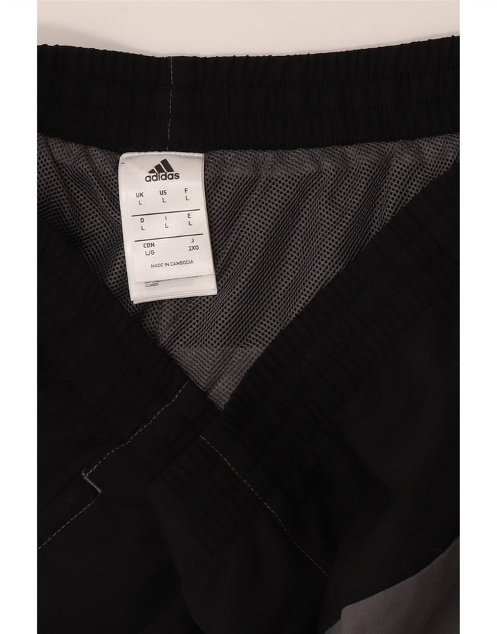 Adidas Herren-Sportshorts, großes graues Colourblock-Polyester