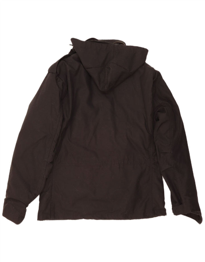Brandit Herren-Utility-Jacke mit Kapuze, UK 40, Größe L, Schwarz, Polyester