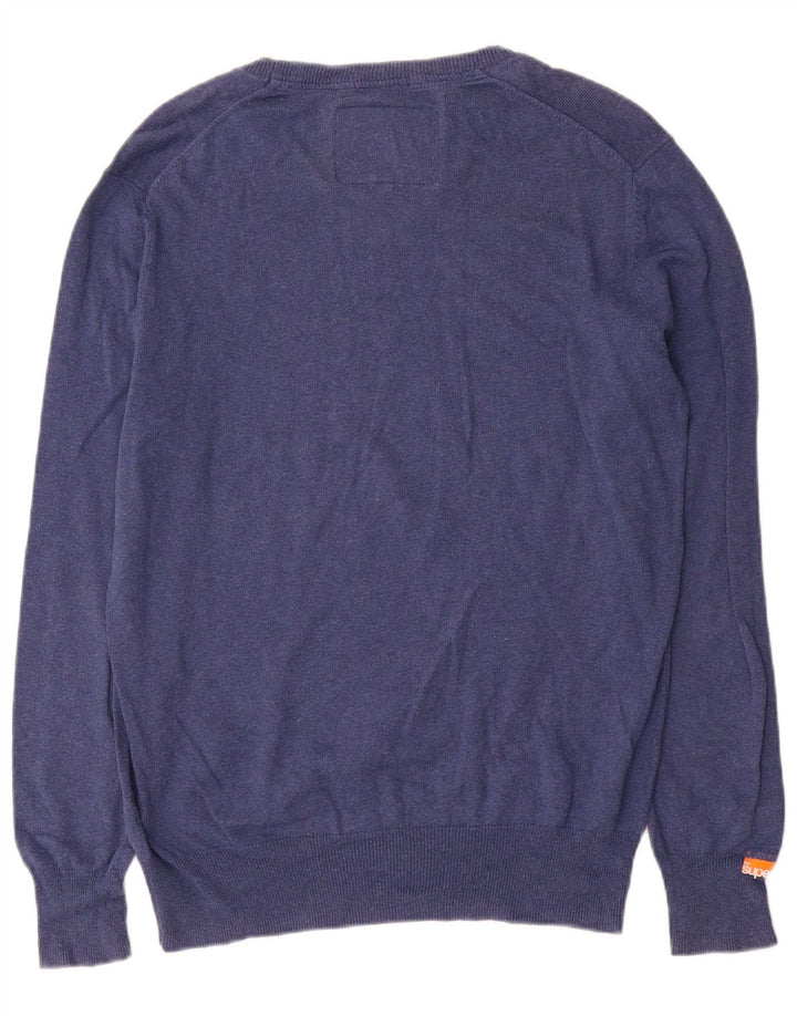 Superdry Herren-Pullover mit U-Boot-Ausschnitt, Größe L, Blau