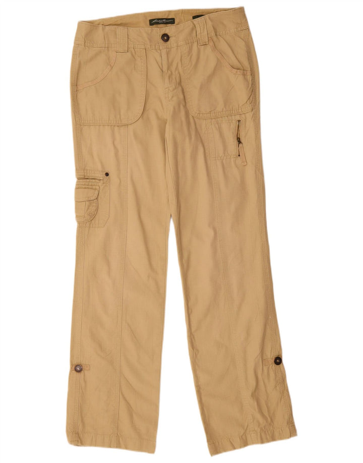EDDIE BAUER Damen gerade Cargohose US 6 Medium W30 L32 Beige