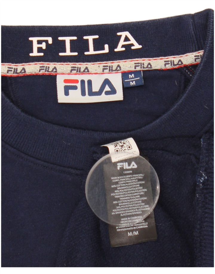 Fila Herren-Sweatshirt mit Grafik, mittlere marineblaue Baumwolle