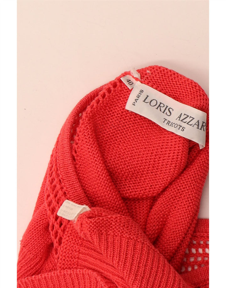 Loris Azzaro Damen Crop Pullover mit V-Ausschnitt EU 40 Mittelrot