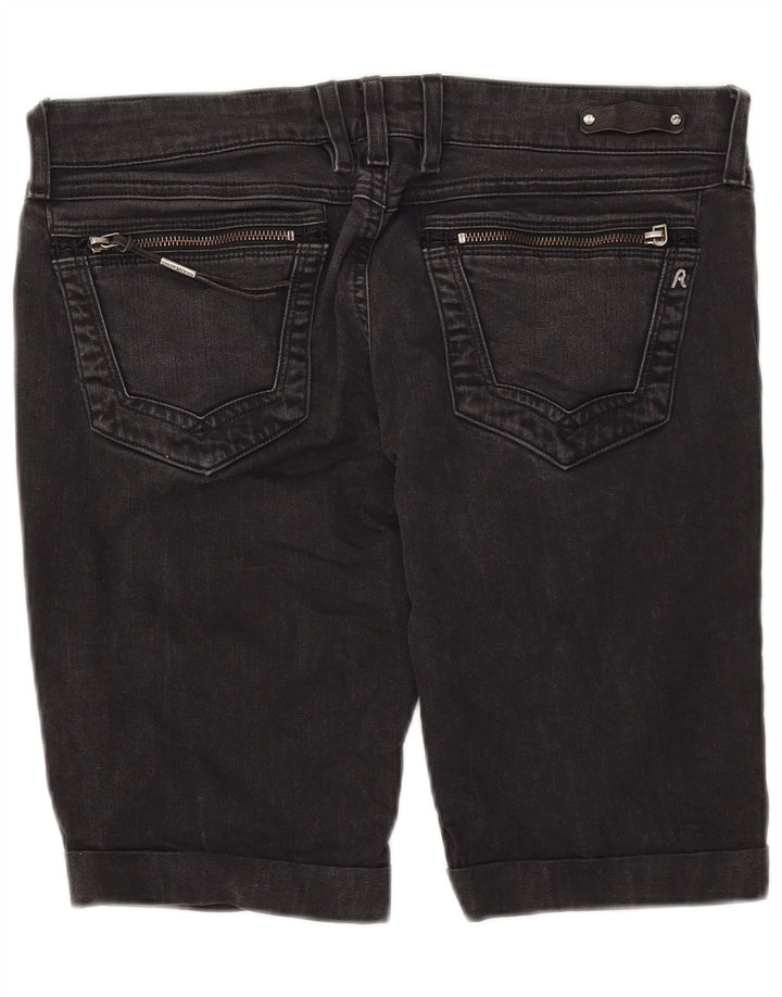 REPLAY Womens Jennpez Denim Shorts W31 Medium Black Cotton