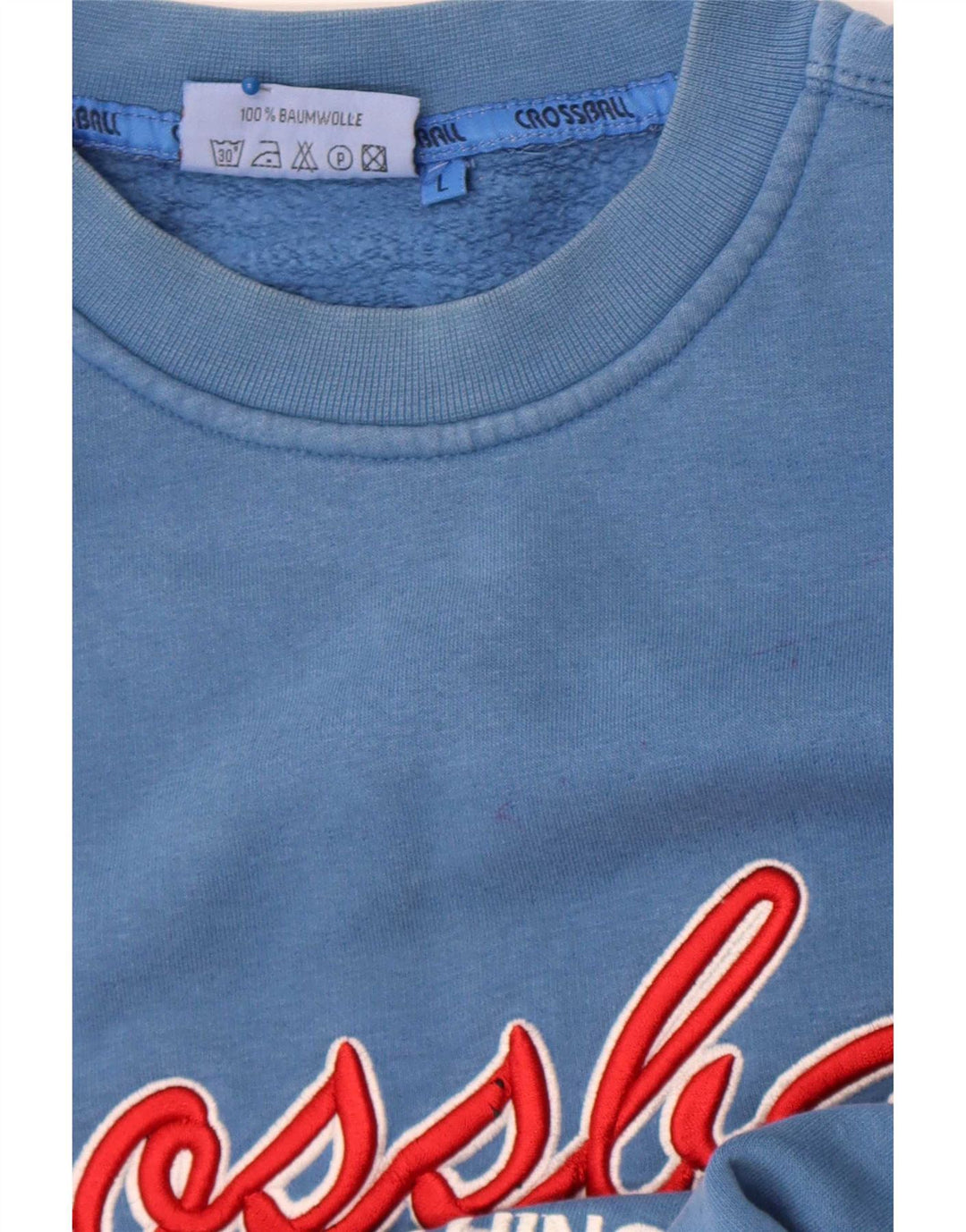 Crossball Herren-Sweatshirt mit Grafik, reguläre Passform, groß, aus blauer Baumwolle