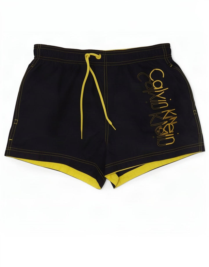Calvin Klein Herren Badeshorts mit Grafik, groß, marineblaues Polyester
