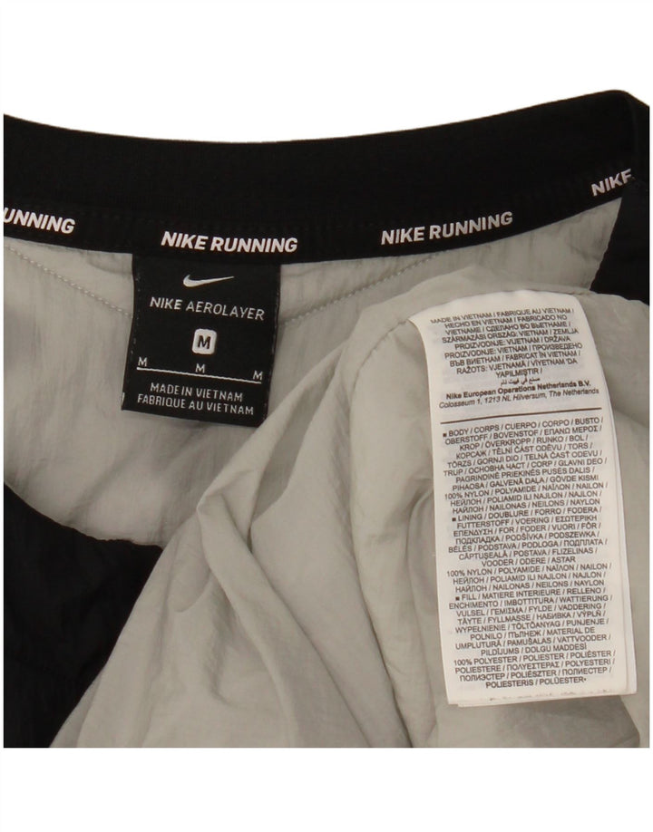 Nike Damen Wattierte Weste UK 14 Medium Schwarz Nylon