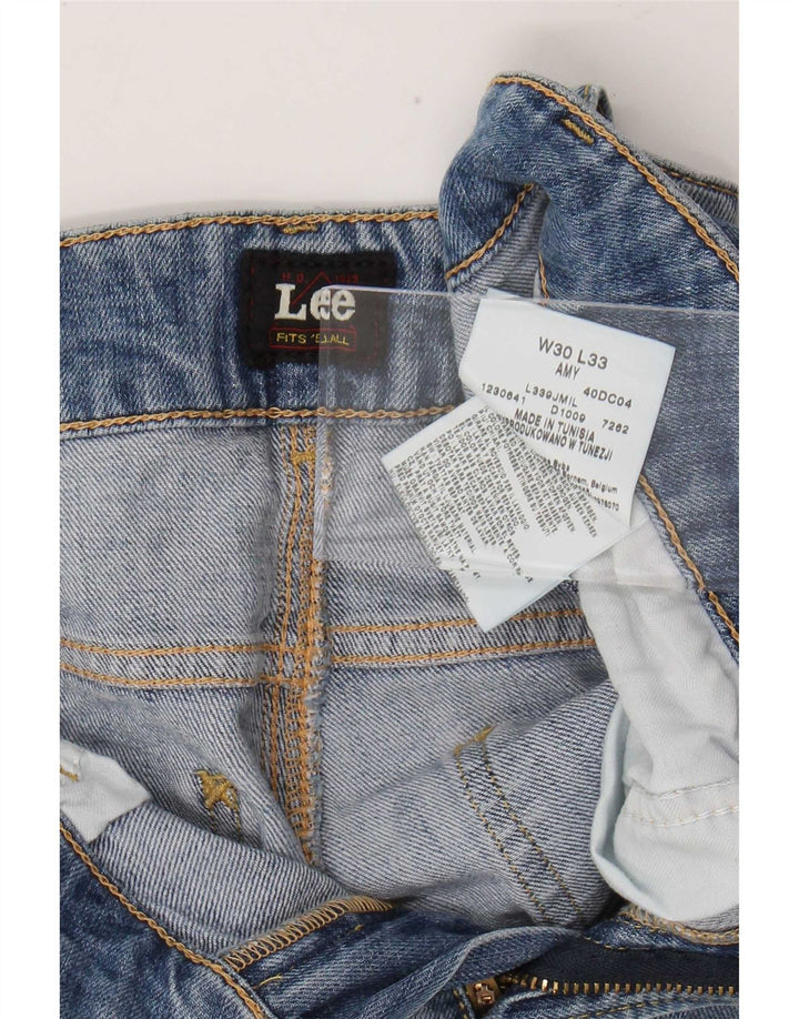 Lee Damen Amy Slim Jeans W30 L29 Blaue Baumwolle