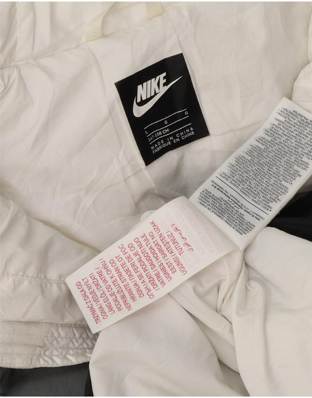 Nike Jungen-Jacke mit Kapuze, gepolstert, 12–13 Jahre, groß, mehrfarbig, Farbblock