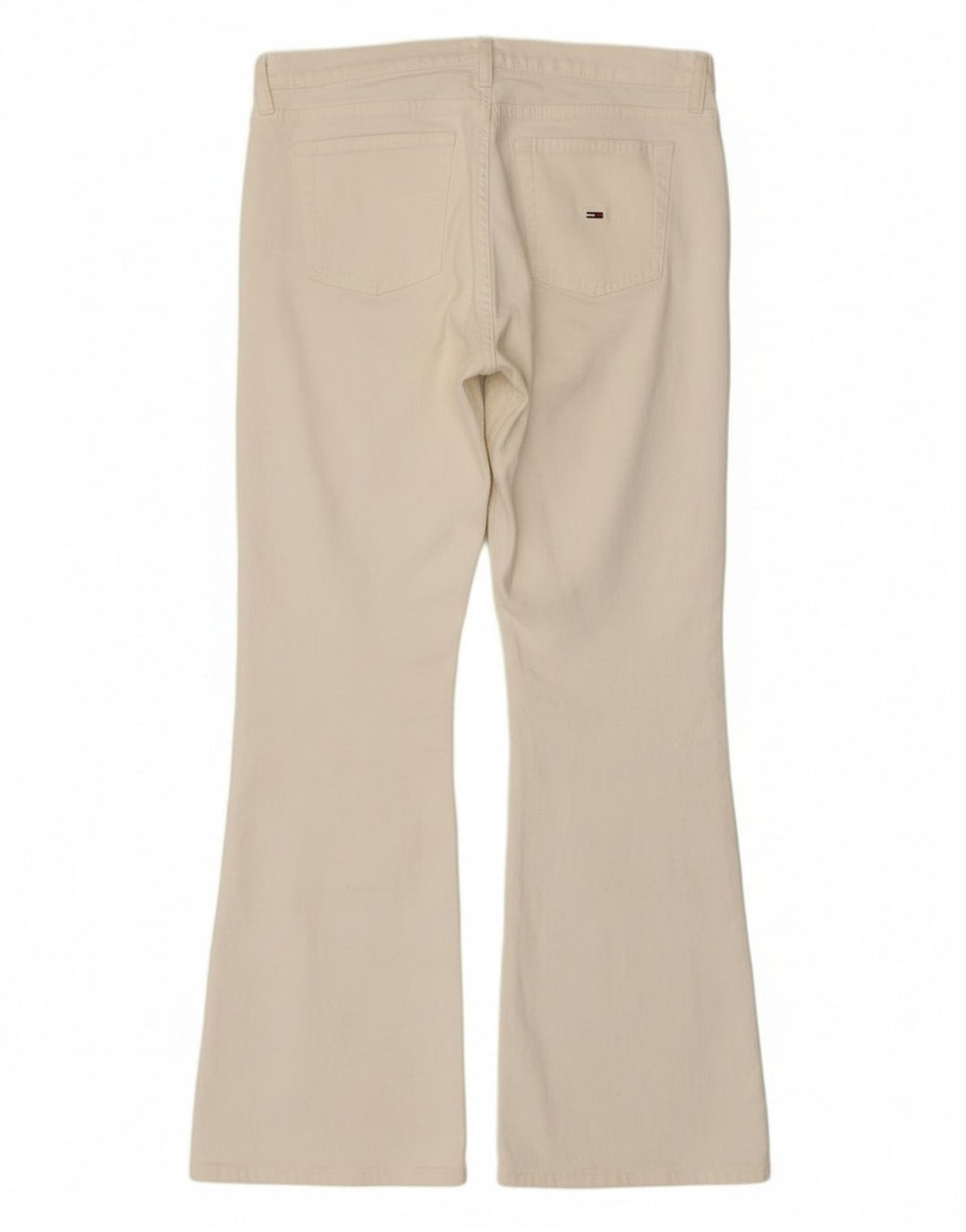 Tommy Hilfiger Schlagjeans für Damen, W32, L30, cremefarbene Baumwolle