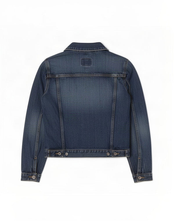 PEPE Jeans Damen Crop Denim Jacke UK 10 Small Blau Baumwolle