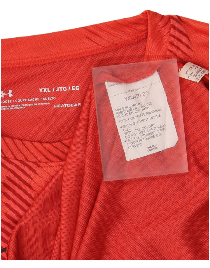 UNDER ARMOUR Jungen Heat Gear Graphic T-Shirt Top 13–14 Jahre rot gestreift