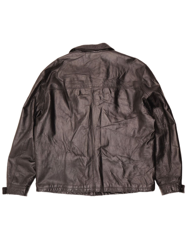 La Pelle Herren Lederjacke IT 58 4XL Schwarz