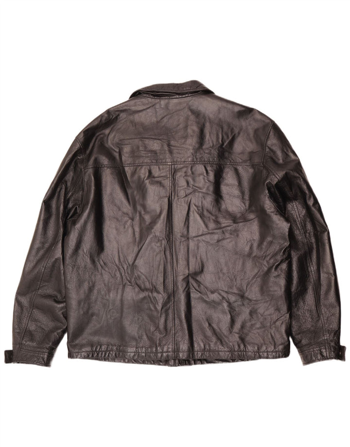 La Pelle Herren Lederjacke IT 58 4XL Schwarz